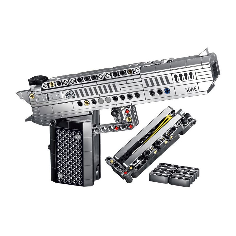 LE YI 88063 non  VŨ KHÍ NÒNG NGẮN DESERT EAGLE bộ đồ chơi xếp lắp ráp ghép mô hình Military Army Quân Sự Bộ Đội 408 khối