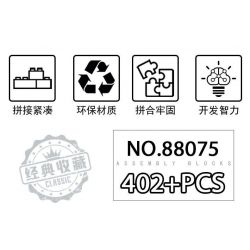 LE YI 88075 non  SÚNG BẮN TỈA AWM bộ đồ chơi xếp lắp ráp ghép mô hình Military Army AWM SNIPING RIFLE Quân Sự Bộ Đội 402 khối