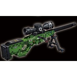LE YI 88075 non  SÚNG BẮN TỈA AWM bộ đồ chơi xếp lắp ráp ghép mô hình Military Army AWM SNIPING RIFLE Quân Sự Bộ Đội 402 khối