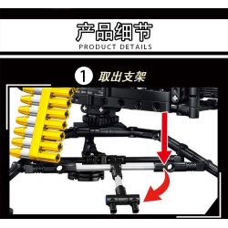 LE YI 88076 non  SÚNG MÁY HẠNG NẶNG BROWNING M2 bộ đồ chơi xếp lắp ráp ghép mô hình Military Army HEAVY MACHINE GUN Quân Sự Bộ Đội 425 khối