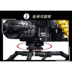 LE YI 88076 non  SÚNG MÁY HẠNG NẶNG BROWNING M2 bộ đồ chơi xếp lắp ráp ghép mô hình Military Army HEAVY MACHINE GUN Quân Sự Bộ Đội 425 khối
