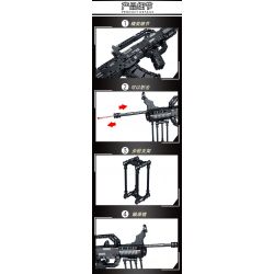 LE YI 81039 non  SÚNG TRƯỜNG KIỂU 95 bộ đồ chơi xếp lắp ráp ghép mô hình Military Army Quân Sự Bộ Đội 526 khối