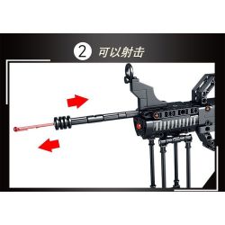 LE YI 81039 non  SÚNG TRƯỜNG KIỂU 95 bộ đồ chơi xếp lắp ráp ghép mô hình Military Army Quân Sự Bộ Đội 526 khối