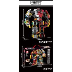 LE YI 88079 non  CHÚA TỂ NỬA GIÁP SẮT bộ đồ chơi xếp lắp ráp ghép mô hình Super Heroes Siêu Nhân Anh Hùng 552 khối