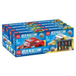 MINGDI LEIBAO K0758 0758 non  8 LOẠI MIẾNG DÁN NAM CHÂM Ô TÔ bộ đồ chơi xếp lắp ráp ghép mô hình Racers Đua Tốc Độ 856 khối