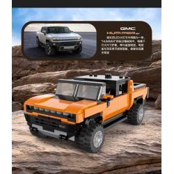 RASTAR 93700 non  XE BÁN TẢI HUMMER EV tỷ lệ 1:30 bộ đồ chơi xếp lắp ráp ghép mô hình Racers HUMMER EV PICKUP Đua Tốc Độ 431 khối