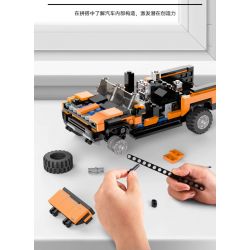 RASTAR 93700 non  XE BÁN TẢI HUMMER EV tỷ lệ 1:30 bộ đồ chơi xếp lắp ráp ghép mô hình Racers HUMMER EV PICKUP Đua Tốc Độ 431 khối