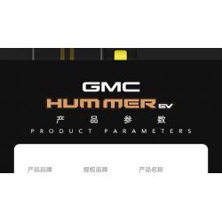 RASTAR 93700 non  XE BÁN TẢI HUMMER EV tỷ lệ 1:30 bộ đồ chơi xếp lắp ráp ghép mô hình Racers HUMMER EV PICKUP Đua Tốc Độ 431 khối