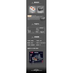 MouldKing 16052 Mould King 16052 non  TOA TÀU ĐÔ THỊ bộ đồ chơi xếp lắp ráp ghép mô hình City URBAN RAILCAR Thành Phố 1488 khối