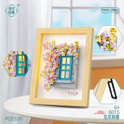 WEILE CHUANGXIANG 6015 non  HẠNH PHÚC KHI ĐƯỢC NGẮM HOA bộ đồ chơi xếp lắp ráp ghép mô hình Arts & Crafts 526 khối