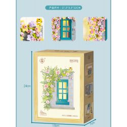 WEILE CHUANGXIANG 6015 non  HẠNH PHÚC KHI ĐƯỢC NGẮM HOA bộ đồ chơi xếp lắp ráp ghép mô hình Arts & Crafts 526 khối