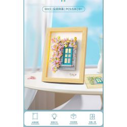 WEILE CHUANGXIANG 6015 non  HẠNH PHÚC KHI ĐƯỢC NGẮM HOA bộ đồ chơi xếp lắp ráp ghép mô hình Arts & Crafts 526 khối