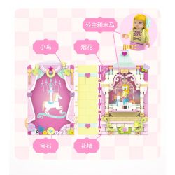 JAKI JK8251 8251 non  ALBUM TRUYỆN CỔ TÍCH LÂU ĐÀI CÔNG CHÚA NGỌT NGÀO bộ đồ chơi xếp lắp ráp ghép mô hình PRINCESS SWEETNESS CASTLE