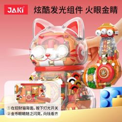 JAKI JK8888-1 8888-1 JK8888-2 8888-2 non  SÁNG TẠO THỜI THƯỢNG MÈO SIÊU MAY MẮN bộ đồ chơi xếp lắp ráp ghép mô hình SUPER LUCKY CAT