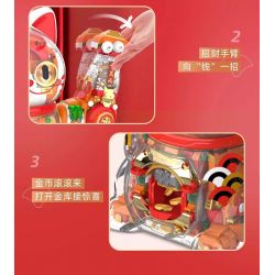 JAKI JK8888-1 8888-1 JK8888-2 8888-2 non  SÁNG TẠO THỜI THƯỢNG MÈO SIÊU MAY MẮN bộ đồ chơi xếp lắp ráp ghép mô hình SUPER LUCKY CAT