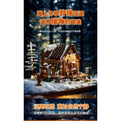 FUNWHOLE F9018 9018 non  NHÀ NGHỈ SĂN BẮN bộ đồ chơi xếp lắp ráp ghép mô hình Creator Sáng Tạo 2036 khối