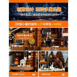 FUNWHOLE F9018 9018 non  NHÀ NGHỈ SĂN BẮN bộ đồ chơi xếp lắp ráp ghép mô hình Creator Sáng Tạo 2036 khối