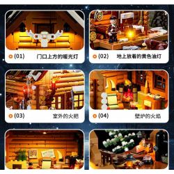 FUNWHOLE F9018 9018 non  NHÀ NGHỈ SĂN BẮN bộ đồ chơi xếp lắp ráp ghép mô hình Creator Sáng Tạo 2036 khối