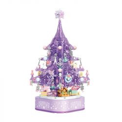 SEMBO 605029 non  HỘP NHẠC CÂY THÔNG NOEL GIẢ TƯỞNG bộ đồ chơi xếp lắp ráp ghép mô hình Creator FANTASY CHRISTMAS TREE Sáng Tạo 729 khối