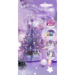 SEMBO 605029 non  HỘP NHẠC CÂY THÔNG NOEL GIẢ TƯỞNG bộ đồ chơi xếp lắp ráp ghép mô hình Creator FANTASY CHRISTMAS TREE Sáng Tạo 729 khối