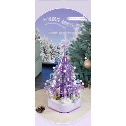 SEMBO 605029 non  HỘP NHẠC CÂY THÔNG NOEL GIẢ TƯỞNG bộ đồ chơi xếp lắp ráp ghép mô hình Creator FANTASY CHRISTMAS TREE Sáng Tạo 729 khối