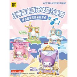 TOP TOY TC1509 1509 non  SANRIO PRINTS DU LỊCH VÒNG QUANH THẾ GIỚI PACHA DOG YUXIANG HÀ LAN bộ đồ chơi xếp lắp ráp ghép mô hình Movie & Game POCHACCO Phim Và Trò Chơi 150 khối
