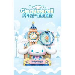 TOP TOY TC1506 1506 non  TRANH SANRIO DU LỊCH VÒNG QUANH THẾ GIỚI CHÚ CHÓ TAI TO NƯỚC LÃNG MẠN bộ đồ chơi xếp lắp ráp ghép mô hình Movie & Game CINNAMOROLL Phim Và Trò Chơi 150 khối