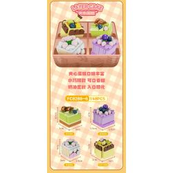 FORANGE FC8288 8288 non  BỘ SƯU TẬP MINI 6 HỘP CƠM TRƯA BÁNH TRÁI CÂY CUỘN ĐỒ ĂN NHANH KIỂU MỸ SUSHI BĂNG CHUYỀN MÌ NƯỚNG MỚI HẠNH NHÂN TẦNG bộ đồ chơi xếp lắp ráp ghép mô hình 843 khối