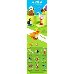 FORANGE FC3864 3864 non  TẤT CẢ TRONG MỘT VƯƠNG QUỐC ĐỘNG VẬT bộ đồ chơi xếp lắp ráp ghép mô hình Creator Sáng Tạo 644 khối