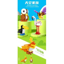 FORANGE FC3864 3864 non  TẤT CẢ TRONG MỘT VƯƠNG QUỐC ĐỘNG VẬT bộ đồ chơi xếp lắp ráp ghép mô hình Creator Sáng Tạo 644 khối