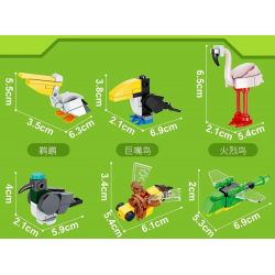 FORANGE FC3864 3864 non  TẤT CẢ TRONG MỘT VƯƠNG QUỐC ĐỘNG VẬT bộ đồ chơi xếp lắp ráp ghép mô hình Creator Sáng Tạo 644 khối