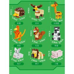 FORANGE FC3864 3864 non  TẤT CẢ TRONG MỘT VƯƠNG QUỐC ĐỘNG VẬT bộ đồ chơi xếp lắp ráp ghép mô hình Creator Sáng Tạo 644 khối