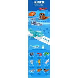 FORANGE FC3864 3864 non  TẤT CẢ TRONG MỘT VƯƠNG QUỐC ĐỘNG VẬT bộ đồ chơi xếp lắp ráp ghép mô hình Creator Sáng Tạo 644 khối