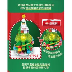 FORANGE FC8287 8287 non  BỘ SƯU TẬP NHỎ 9 ĐỒ TRANG TRÍ ĐÈN GIÁNG SINH bộ đồ chơi xếp lắp ráp ghép mô hình Creator Sáng Tạo 602 khối