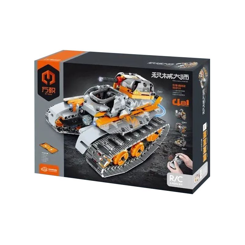 IM.MASTER QIHUI 8052 non  BẬC THẦY VỀ MÁY MÓC ROBOT 4 TRONG 1 bộ đồ chơi xếp lắp ráp ghép mô hình  Kỹ Thuật Công Nghệ Cao Mô Hình Phương Tiện 664 khối