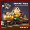 JIESTAR 89142 non  GA XE LỬA GIÁNG SINH bộ đồ chơi xếp lắp ráp ghép mô hình Creator THE RAILWAY STATION CHRISTMAS Sáng Tạo 1362 khối