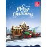 JIESTAR 89142 non  GA XE LỬA GIÁNG SINH bộ đồ chơi xếp lắp ráp ghép mô hình Creator THE RAILWAY STATION CHRISTMAS Sáng Tạo 1362 khối