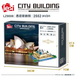 FUN IMAGINATION LZ8008 8008 non  NHÀ HÁT OPERA SYDNEY bộ đồ chơi xếp lắp ráp ghép mô hình Buildings SYDNEY OPERA HOUSE 2550 khối