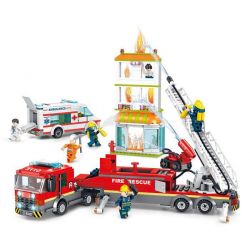 FORANGE FC3110 3110 non  ĐỘI PCCC & CNCH TP. bộ đồ chơi xếp lắp ráp ghép mô hình Fire Rescure FIRE FIGHTERS Cứu Hỏa 866 khối