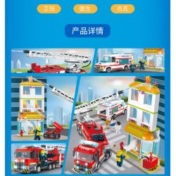 FORANGE FC3110 3110 non  ĐỘI PCCC & CNCH TP. bộ đồ chơi xếp lắp ráp ghép mô hình Fire Rescure FIRE FIGHTERS Cứu Hỏa 866 khối