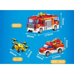 FORANGE FC3108 3108 non  SỞ CỨU HỎA THÀNH PHỐ bộ đồ chơi xếp lắp ráp ghép mô hình Fire Rescure FIRE FIGHTERS 872 khối