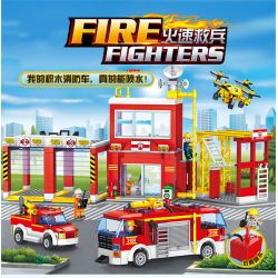 FORANGE FC3108 3108 non  SỞ CỨU HỎA THÀNH PHỐ bộ đồ chơi xếp lắp ráp ghép mô hình Fire Rescure FIRE FIGHTERS 872 khối