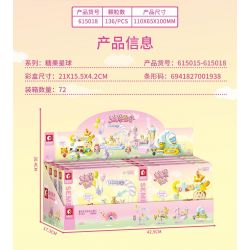 SEMBO 615018 non  POP-UP CỬA HÀNG TRÀ SỮA bộ đồ chơi xếp lắp ráp ghép mô hình Candy Planet Hành Tinh Kẹo Nghọt 136 khối