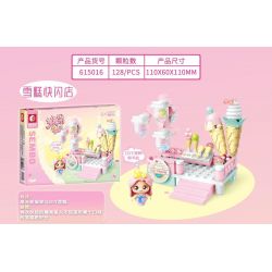 SEMBO 615016 non  CỬA HÀNG POP-UP BÁNH bộ đồ chơi xếp lắp ráp ghép mô hình Candy Planet Hành Tinh Kẹo Nghọt 128 khối