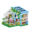 WEILE CHUANGXIANG 2036 non  NGÔI NHÀ ĐẦY NẮNG bộ đồ chơi xếp lắp ráp ghép mô hình Disney Princess FAIRYTALE TOWN SUNSHINE FLOWER HOUSE Công Chúa 608 khối