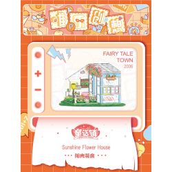 WEILE CHUANGXIANG 2036 non  NGÔI NHÀ ĐẦY NẮNG bộ đồ chơi xếp lắp ráp ghép mô hình Disney Princess FAIRYTALE TOWN SUNSHINE FLOWER HOUSE Công Chúa 608 khối