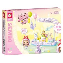 SEMBO 615015 non  CỬA HÀNG POP-UP ĐỒ CHƠI bộ đồ chơi xếp lắp ráp ghép mô hình Candy Planet Hành Tinh Kẹo Nghọt 140 khối