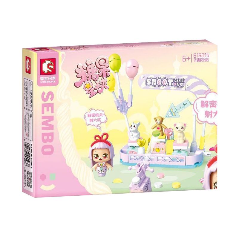SEMBO 615015 non  CỬA HÀNG POP-UP ĐỒ CHƠI bộ đồ chơi xếp lắp ráp ghép mô hình Candy Planet Hành Tinh Kẹo Nghọt 140 khối