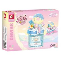 SEMBO 615014 non  BĂNG GIÁ ĐẠI DƯƠNG bộ đồ chơi xếp lắp ráp ghép mô hình Candy Planet Hành Tinh Kẹo Nghọt 173 khối