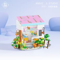 WEILE CHUANGXIANG 2035 non  STUDIO CỦA ANNIE bộ đồ chơi xếp lắp ráp ghép mô hình Disney Princess FAIRYTALE TOWN ANNIE'S STUDIO Công Chúa